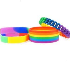 Bracciale arcobaleno in silicone 13 Design LGBT Party Favor Polti di orgoglio da bracciali colorati DHL Delive GRATUITI S S S