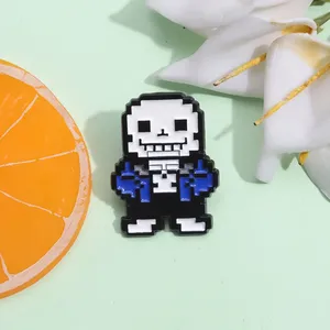 Brooches Game Undertale Sans Enamel Pins Pixel Cartoon Character Lapel Badge Backpack Clothe Jewelry Gift Wholesale Price Pin