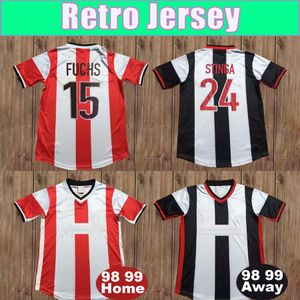 1998 1999 Ijer de Dilde Mens Retro Soccer Jerseys Eindhoven Bruggink Kolkka Home Red Away Black Football Shirt Stinga Fuchs Manga curta