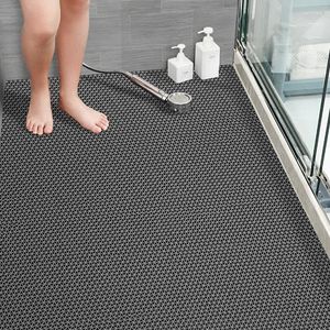 Badmatten Badezimmer Teppich Waben Fußmatte Anti-Rutsch El Home Duschzimmer Badewanne Toilettenzubehör Set Set