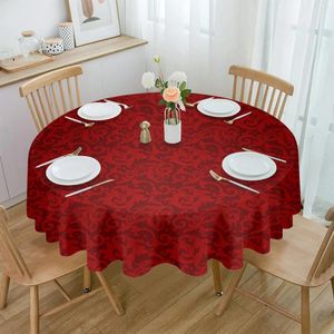 Panno tavolo inverno natale retrò rosso tovaglia rotonda tovaglia impermeabile per feste nuziali da pranzo per vacanza