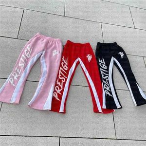 Men's Pants Sweatants patchwork print casual Trousers Y2K fashionab new Men Women sports pants straight g Harajuku running H240513