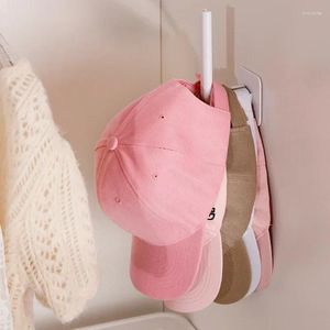 Hooks 1/2 Pcs Cap Holder Hat Rack For Baseball Caps Adhesive Wall Hanger Kitchen Storage Organizer Door Closet Hook