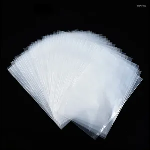 Geschenkverpackung 100 Stücke transparenter Plastiktüten Weiche selbstklebende Versiegelbeutelzubehör kleine Verpackung hoch-
