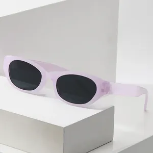 Óculos de sol Candy Cor Design Cat Eye Fashion Trend Triangle Retro Women Sun Glasses Shades UV400 Protection Eyewear