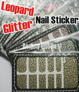 16 Mixed Designs Nail Decal Leopard Glitter Nail Art Wrap Wraps Strips Sticker Stickers Foils Tips Decoration Adhesive Applique5366932