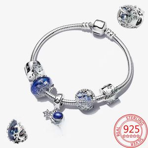new popular 925 sterling silver theme ensesest bracelet set astronaut pendant galaxy visit womens jewelry romantic birthday gift