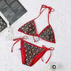 Designer Womens Fashion Comfortable Swimwear Reversible Beach Bikinis Summer Swimsuit Stripe Letter Pattern Bathing Suits Size S-XL