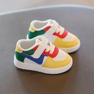Children Spring and Autumn White Shoes Breathable Boys Walking Shoes Colorful Girls Soft-soled Baby Will Not Drop Shoes 240513