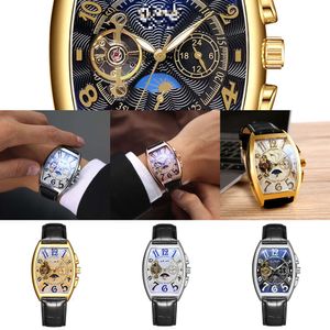 Mechanical watch bucket type mechanical watch Men's watch Fully automatic tourbillon automatic mechanical watch