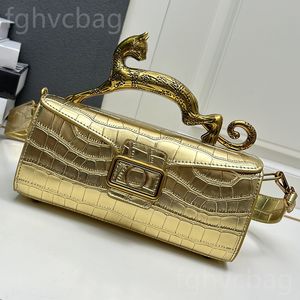 Lanvin Bag Crocodile crossbody bag Classic cat single-handle handbag 7A Top quality shoulder bag Designer Socialite underarm Dinner bag