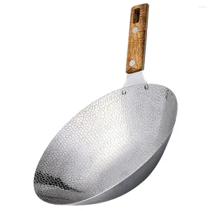 Pans Stainless Steel Griddle Portable Stove Frying Wok Traditional Grilling Stir-fry Pan Everyday