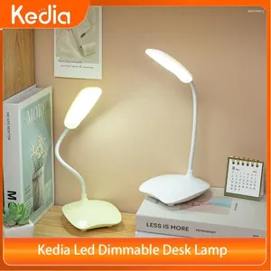 Tischlampen Kedia LED Dimmbare Schreibtisch Lampe USB Powered Light Touch DIMPS Tragbar 3 Farbe Augenschutz Schlafzimmer Bett