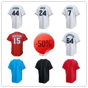 Miami Custom Marlins Baseball Jerseys AJ Puk 28 Trevor Rogers 18 Sixto Sanchez 66 Tanner Scott 20 Burch Smith 62 George Soriano 60 Ryan Weathers