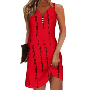 Casual Dresses Women'S V Neck Summer Sundresses Knee Length Sleeveless Tank Dress Elegant For Women