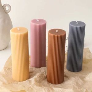 5 pezzi candele verticali candele per pilastro verde a strisce tavolo da pranzo non cented candela rom decorazioni aromatiche candele aromatiche