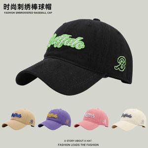 Korean Fashion Baseball Hut Damen ein Stück bestickter Buchstaben Duck Zunge Herren Frühling/Sommer Sonnenschatten Sport Sonnenschutzmittel
