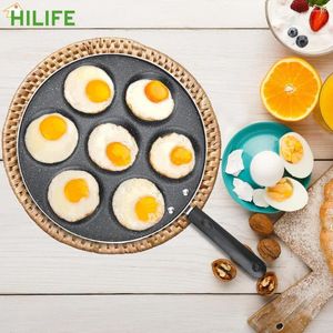 Pans 4/5/7-hole Frying Pot Non-stick Egg Pancake Steak Pan Cooking Ham Breakfast Maker No Oil-smoke Thickened Omelet