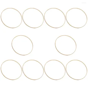 Decorative Flowers 20 PcsDecorative DIY Christmas Wreath Lei Moss Bamboo Circle Party Supply Crafts Material Wood Anniversary Leis Ring Tool