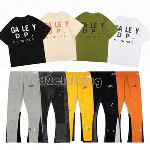 Männer t Designer T -Shirt -Buchstaben Print Tops Kurzarm -Hemden Galerys Hosen Abteile Damen Jogginghosen Speckled Paar lose vielseitig geradlinig Casual Pant