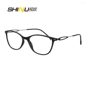 Солнцезащитные очки рамки Shinu Brand Fashion Anti Blue Ray Eglasses Женщины бизнес -роскошные очки Antifatigue Computer Goggle Game Gackes Oculos