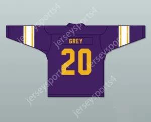 Anpassad alla namn Mens Youth/Kids Gavin Gray 20 Louisiana University Purple Football Jersey 2 Top Stitched S-6xl