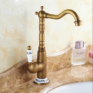 Torneiras de pia do banheiro Faucet estilo europeu Pure Copper e Cold Water Kitchen Misturador