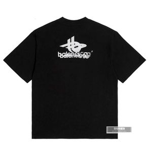 B designers män parisiska hem kort ärm t-shirt klassisk dubbel bokstav fem kvart ärm ungdom lös halva ärm t-shirt