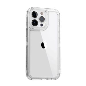 360 Transparent akryl+PC+TPU 3 i 1 för iPhone -fodral Mobilomslag för iPhone 14 15 16 Pro Max Case