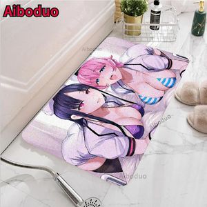 バスマットセクシーな女の子パターン40x60/50x80cmルームバスルームセットピース床マット装飾の入り