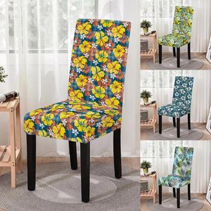Chair Covers Daisy Flower Print Dining Cover Elastic Floral Seat Kitchen Stools Protector Home Party Wedding Decoration