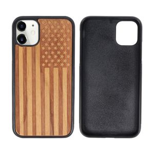 TPU Cherry Phone Case mit amerikanischem Flaggendesign für Apple 11 geeignet