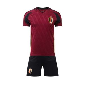 Soccer Jerseys Men's Tracksuits 24-25b Belgium Home National Team Football Jersey Children's Clothing Adult Training Size 16-3xl