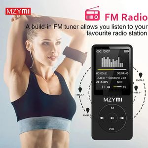 Mzymi walkman mp3 mp4 player fm radio voz hi -fi LESS LESSLESS REGORDADOR DE MUSICA COM 64 GB MICRO MEMÓRIA TF Buildin Ser Ebook 240506