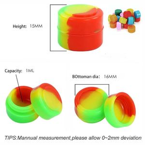 Mini contenitori di cera antiaderente da 1 ml 16*15 mm per barattoli alimentari in silicone Accessori per fumatori Accessori per gli oli da butano da buco