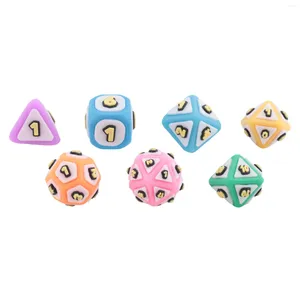 Miski 7 PC Party Party Tabletop Game RPLEY DICE Fajne gry DND Set Plastic D Board