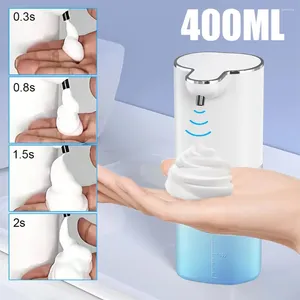 Dispensador de sabão líquido Dispensadores de espuma automática 400ml Smart Washing Hand Machine Usb Infravery Touchless Sensor Sinitizador