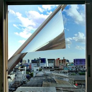 Fönsterklistermärken 1 m självhäftande glas solskyddsmedel klistermärke integritet reflekterande film silver anti-uv sol värmemotstånd