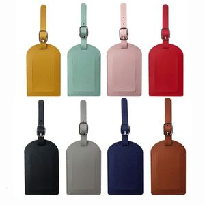 1PC PU Leather Luggage Tag Suitcase Label Women Men Baggage Boarding Bag Name ID Address Holder Travel Accessories 240511