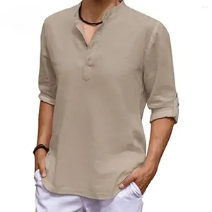 メンズカジュアルシャツ屋外ベーシックスタイルソリッドカラーオールマッチの長袖の薄ゆるいブラウス男性春の秋のストリートウェア