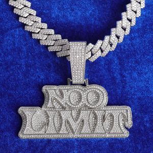 Anpassat halsbandsbrev Namn Sterling Sier VVS Moissanite Hip Hop Jewelry Iced Out Diamond Pendant