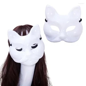 Parti Malzemeleri Beyaz Diy Maskeleri Yüz Boş El Boyalı Yarı Cosplays için