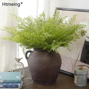 Decorative Flowers 5pcs Artificial Maidenhair Fern Leaves Fake Flower Succulent Plants Green Grass For Coffee Table Home Office Decor