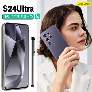 2024 S24 Ultra -Smartphone Original 5G 7,0 Zoll HD 16G+1 TB Handy Dual SIM -Mobiltelefone 7000 -mAh Handys Entsperrte Android