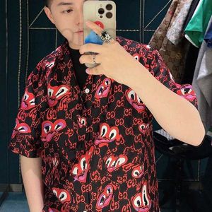 Men's Casual Shirts designer 2024 new summer men's short sleeved shirts with thin letters, loose printed shirts, casual and women's top trends CVAA