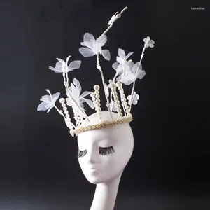 Party Supplies Headdress Customization Large Three-Dimensional Round Pearl Flower Crown Suitable For Pography Decoration PoStageOrnaments