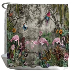 Shower Curtains Jungle By Ho Me Lili Whimsical Tropic Setting Colorful Animals Old Style Waterproof Fabric Bathroom Decor