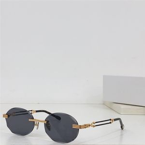 Новый дизайн моды Овальные солнцезащитные очки 50160U Металлическая рама без оправы