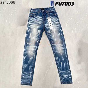 Jeans viola jeans nuovissima designer maschile jeans womens denim pantalone motociclista strappato jean slim fit motocicle