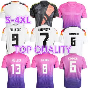 S-4XL 24 25 Germanys Havertz Brandt Sane Soccer Jersey 2024ドイツナショナルチームフットボールシャツ2024 2025男性セットファンGnabry Muller Hofmann Kimmich Jerseys